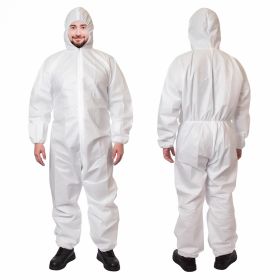 White Disposable Coveralls with Hood