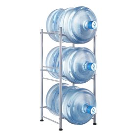 VEVOR 3 Tiers Water Jug Holder Single Row Water Bottle Rack for 3 Bottles Silver