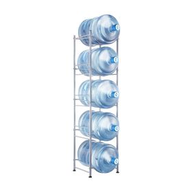 VEVOR 5 Tiers Water Jug Holder Single Row Water Bottle Rack for 5 Bottles Silver