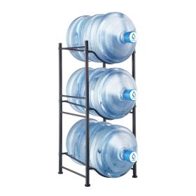 VEVOR 3 Tiers Water Jug Holder Single Row Water Bottle Rack for 3 Bottles Black