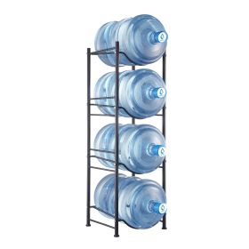 VEVOR 4 Tiers Water Jug Holder Single Row Water Bottle Rack for 4 Bottles Black