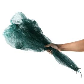 Fishing Trap Net Portable Folding Fish Bait Trap Shrimp No Crab Bait Net (Color: Green)