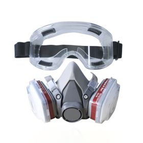 Respirator Mask with Safety Glasses Filters for Dust (Color: Grey, Type: Protective Equipment)