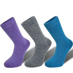 3 Pairs Women Thermal Lambswool Socks (Shoe Size: 5-7, Style: Style 2)