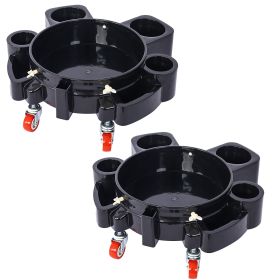 Bucket Dolly 5 Gallon Rolling Bucket Dolly with 5 Rolling Swivel Casters (Color: as Pic)
